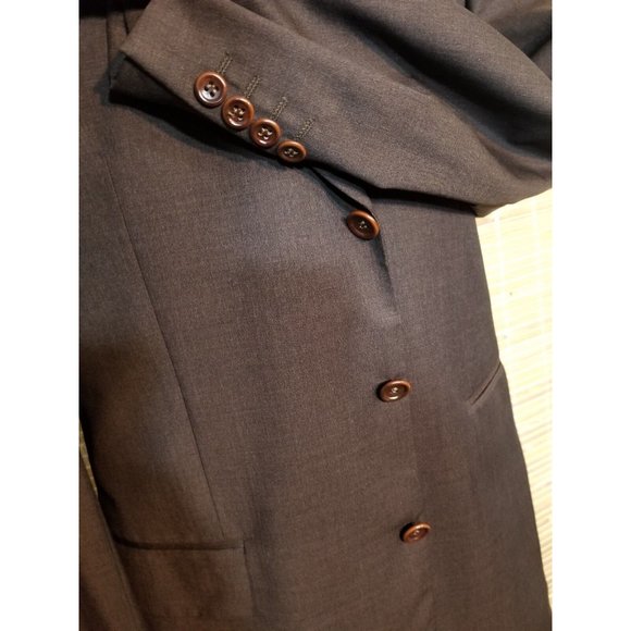 HUGO BOSS 40R MEN'S SPORT COAT BROWN SUPER 100S WOOL MADE IN ITALY S-330 - Picture 2 of 10